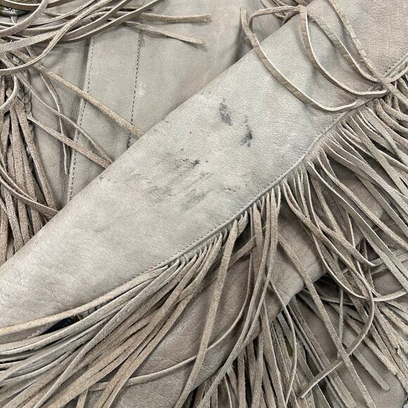 Vintage Indian Motorcycles Fringe Tassel Brown Leather Jacket Size Large L B3 - Picture 3 of 11